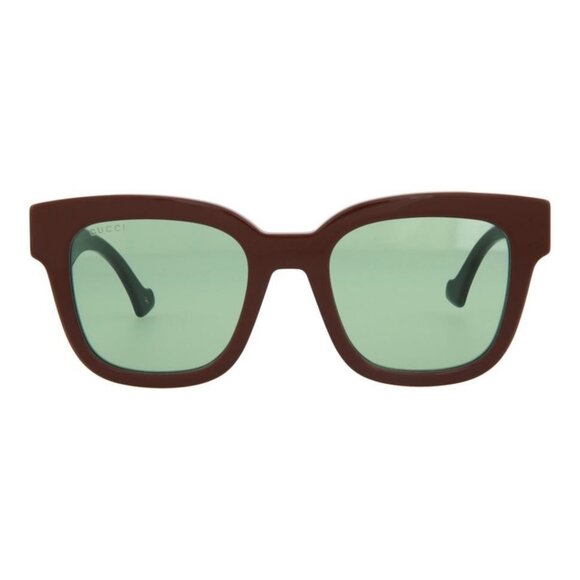 Gucci Womens Square/Rectangle Brown Black Green Fashion Designer Eyewear - Picture 1 of 4